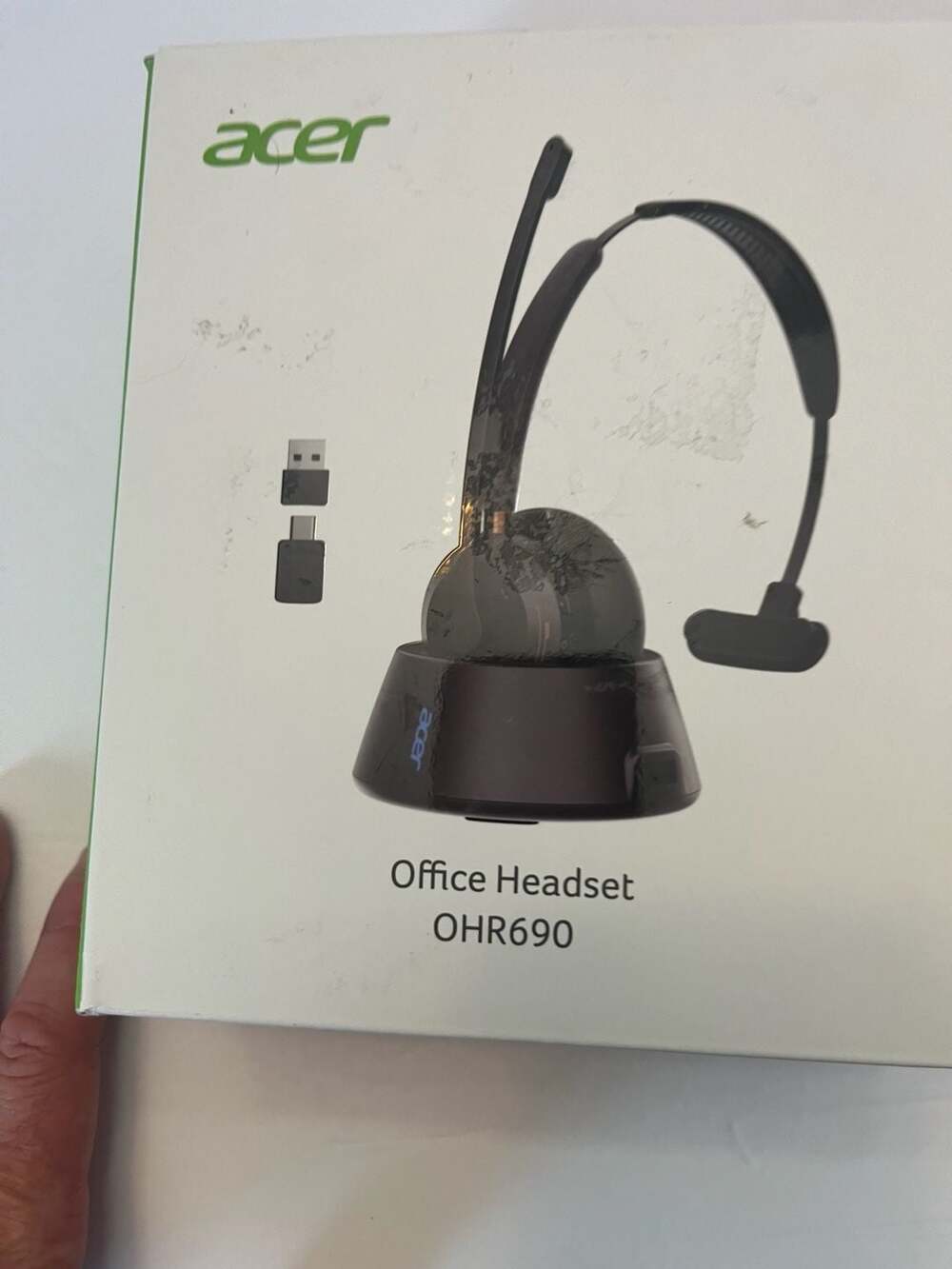 Acer OHR690 Office Headset with Charging Base - Missing Bluetooth dongle